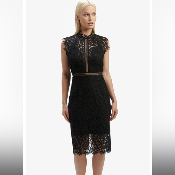 Bardot midi lace column dress - Picture 2 of 10